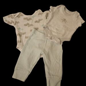 Adorable Baby Outfit Set with Animal Prints